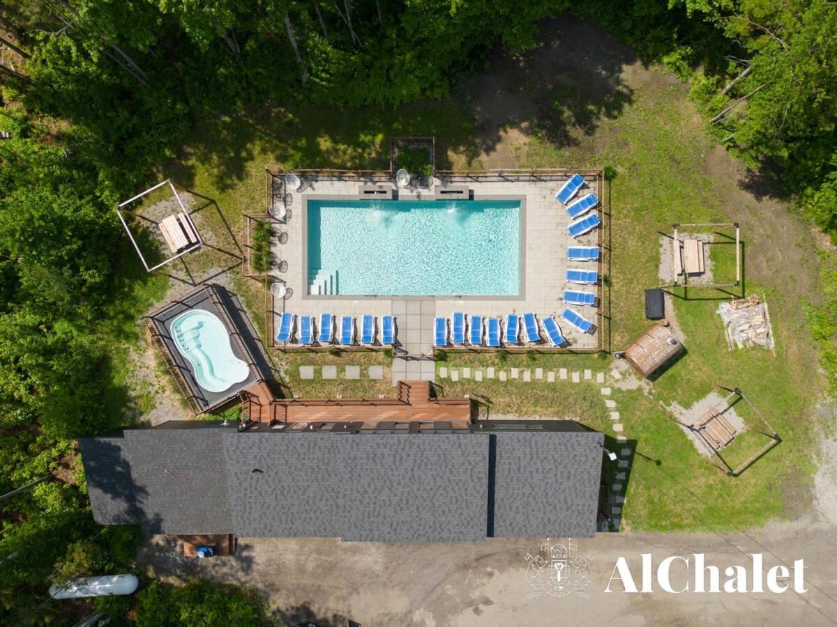 Chalet Bellevue Luxe Avec Spa Et Local A Velo Pont-Rouge Exteriör bild