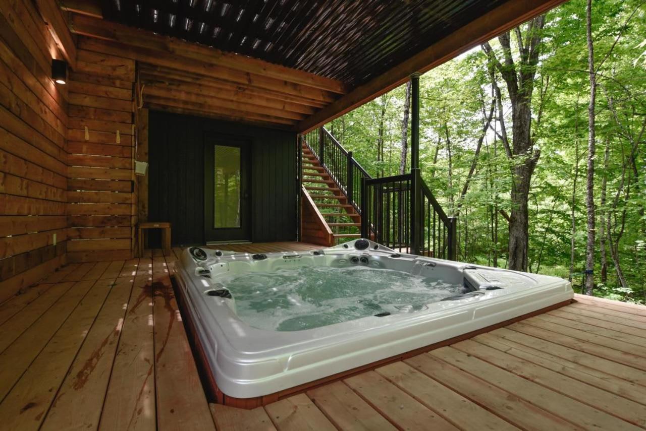 Chalet Bellevue Luxe Avec Spa Et Local A Velo Pont-Rouge Exteriör bild