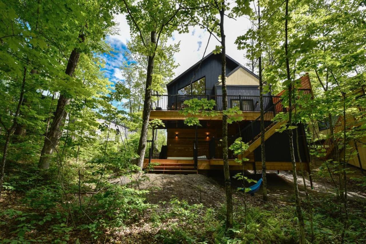 Chalet Bellevue Luxe Avec Spa Et Local A Velo Pont-Rouge Exteriör bild
